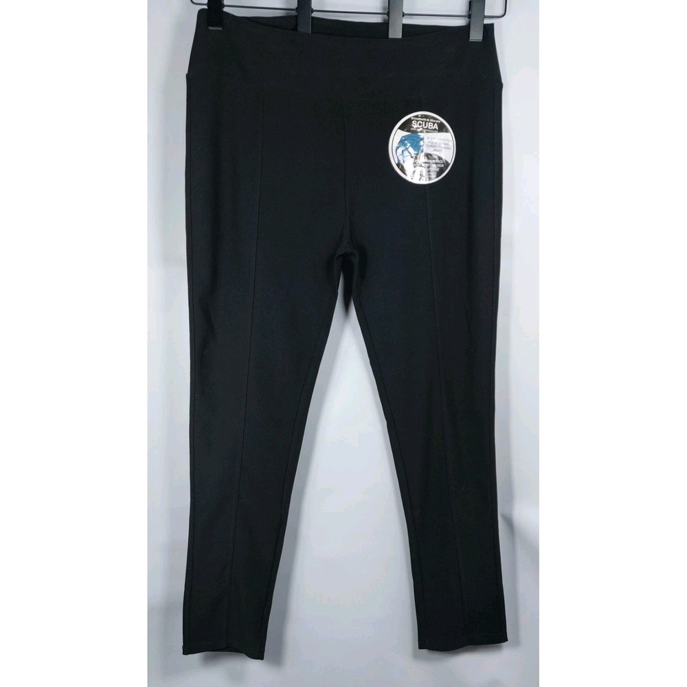 NWT ELIZABETH & NICOLE Scuba Knit Jeggings SZ XL (FITS 16/18) BLACK
